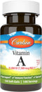 Carlson - Vitamin A, 25000 IU (7500 mcg RAE), Vision & Skin Health, Immune Function, 100 soft gels...