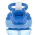 Nuby Thirsty Kids Push Button Flip-it Soft Spout on The Go Water Bottle with Easy Grip Band, Blue Sharks, 12 Oz...