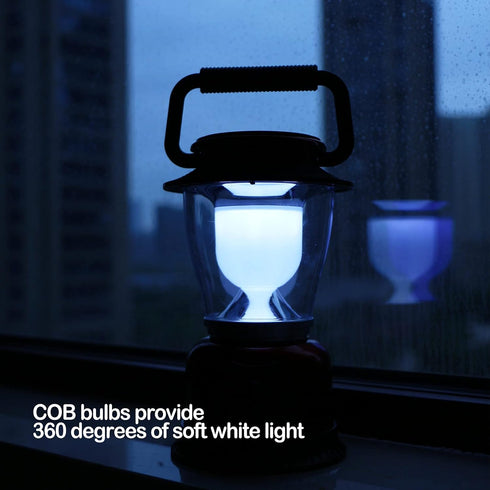 LED Lantern Variable Power Retro Battery Powered Camping Light, COB High Brightness Dimmable Camping Lamp for Hiking, Fishing, Repairing and Emerg...