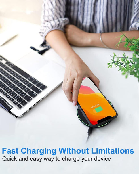 Wireless Charger for Samsung Galaxy S24/S24+/S24 Ultra/S23/S23+/S22/S22+/S21/S21+/S20/S20+/S10/S10+/S9/S8/S7/Note 20/Note 10, Wireless Charging Pa...