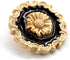 20 pcs Vintage Sunflower Black Enamel Sewing Metal Shank Coat Buttons -25mm -1"...