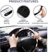 Swono Cow Skin Universal Neoprene Steering Wheel Cover Australian Cow Skin Brown 15 Inch Steering Wheel Covers, Printed Steering Wheel Elastic Pro...