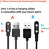 Universal Smart Watch Charger Magnetic, da fit Smartwatch Accessories 2 Pin Magnetic Replacement Charger Compatible Cable Contact pin spacing 2.54...
