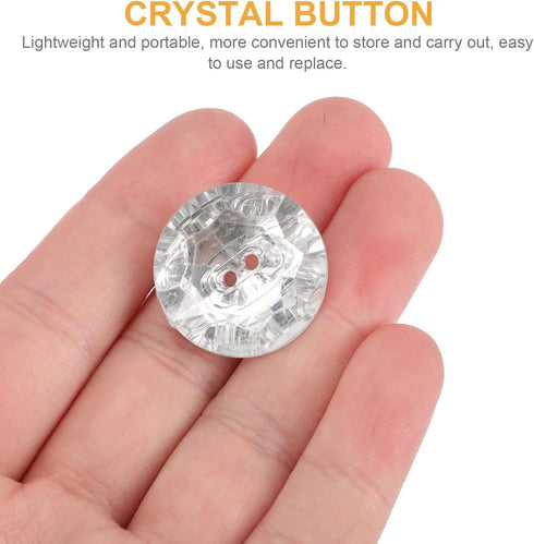 Kisangel Rhinestone Buttons 100pcs Acrylic Crystal Button Rhinestone Sewing Fastening Button 2 Holes Crafts Button Replacemnet for Scrapbooking Sh...