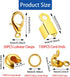 900 Pcs Jewelry Making Accessories Set 50 Lobster Clasps 150 Half Round Open Crimp Beads 400 Open Jump Ring Connectors 150 Bead Tips Knot Covers a...