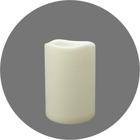 Outdoor Waterproof Flameless Candle with Timer Flickering Large Plastic Battery Operated LED Lantern Light Bright Electric Pillar for Outside Pati...
