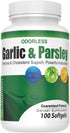 All-Natural Odorless Garlic and Parsley Detox Supplement Softgels, 100 Softgels...