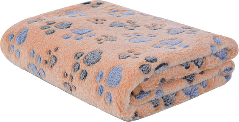 SUNLAND Premium Flannel Pet Blanket Super Soft Warm Sleep Mat Cute Paw Print Pet Blanket for Cats,Puppy,Small Medium Large Dog 30 Inch x 40 Inch...
