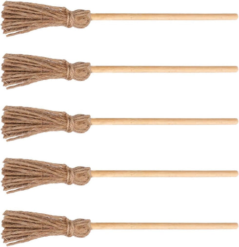 TOYANDONA 5pcs Dollhouse Miniature Broom Mini Broom Dollhouse Furniture Props Micro Landscape Decor...