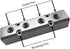 4 Way Pneumatic Manifold Air Distribution Block, Compressed Air Manifold Pneumatic Block, Air Coupler Fast Connector for Pneumatic Air Compressor...
