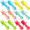 12 Pack Baby Utensils, Silicone Baby Spoons Self Feeding and Baby Forks, Toddler Utensils for Baby Led Weaning, Chewable Utensils First Stage...