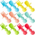 12 Pack Baby Utensils, Silicone Baby Spoons Self Feeding and Baby Forks, Toddler Utensils for Baby Led Weaning, Chewable Utensils First Stage...