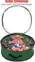 Propik Christmas Wreath Storage Bag 30" - Garland Holiday Container with Clear Window - Tear Resistant Fabric - 30" X 30" X 8" (Green)...