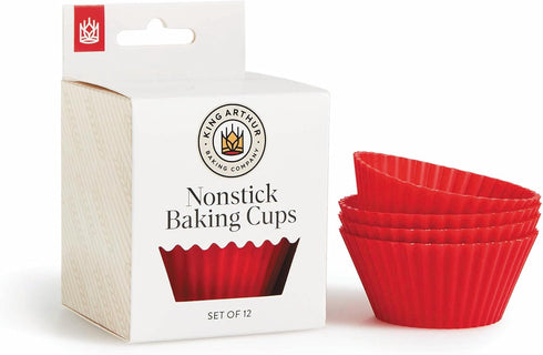 King Arthur Baking Company Non-Stick Silicone Muffin Cups, High-Heat Safe, Regular Size, Set of 12...