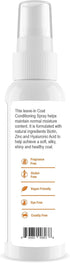 Hyalogic Coat Conditioning Spray 4oz for Dogs, Cats, and Pets - Leave-in Conditioner with Hyaluronic Acid HA, Biotin, and Zinc for Shiny Fur...