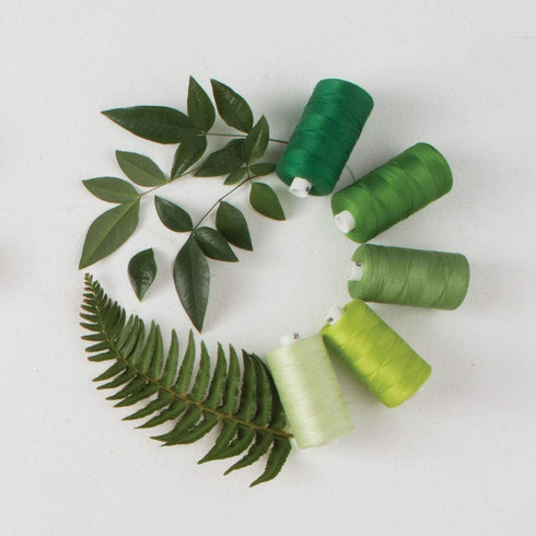 Connecting Threads 100% Cotton Thread Sets - 1200 Yard Spools (Set of 5 -Forest Grove)...