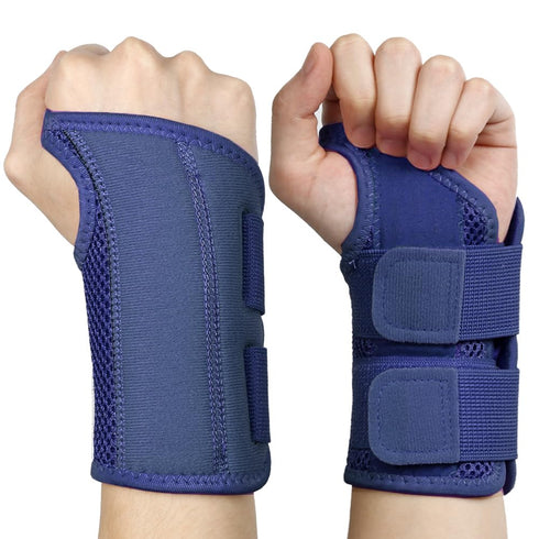 NuCamper Wrist Brace Carpal Tunnel Right Left Hand for Men and Women, Night Wrist Sleep Supports Splints Arm Stabilizer with Compression Sleeve Ad...