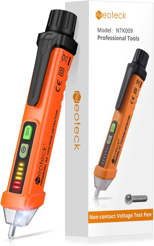 Neoteck Non-Contact AC Voltage Tester Pen, AC 12-1000V, LED Flashlight, Buzzer Alarm for Live/Null Wire Judgment...