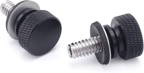 WeiSen 1/4"-20 Fender Rear Seat Bolts,2 PCS Screw and Nut Base Billet Hard Anodized Aluminum Compatible with Harley Touring Dyna Softail Sportster...