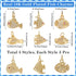 Beebeecraft 9Pcs 3 Styles Cubic Zirconia Fish Charms 18K Gold Plated Summer Sea Fish Pendant Charm with Storage Box for DIY Jewelry Crafts Necklac...