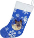 Caroline's Treasures LH9308-CS Norwegian Elkhound Winter Snowflakes Holiday Christmas Stocking Fireplace Hanging Stockings Christmas Season Party ...