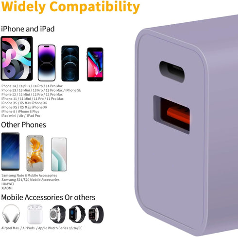 USB C Charger Block, Watch Se Block, 2023 Upgrade Dual Port Fast Charging Block Cube Box Brick Plug Adapter Compatible with New Watch SE Series 8 ...