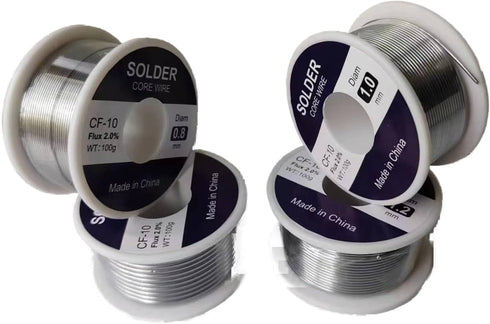 Tin Lead Rosin Core Solder Wire for Electrical Soldering, Content 2.0% Solder Flux Sn63-Pb37 (0.5mm-2.0mm) (Solder-0.8mm)...