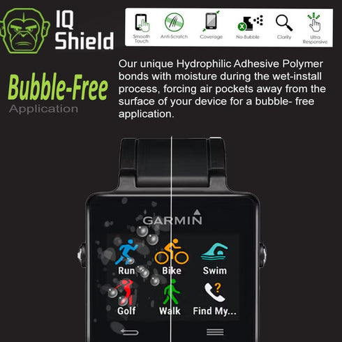 IQShield Screen Protector Compatible with Garmin Vivoactive (2015)(6-Pack) Anti-Bubble Clear TPU Film...