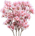 4Pcs Fake Cherry Blossom Flowers 15.7" Artificial Silk Cherry Peach Blossom Branches Spring Faux Japanese Floral Arrangements for Home Party Weddi...