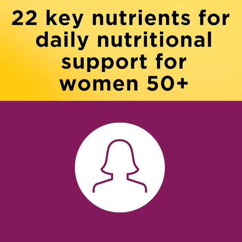 Nature Made Multivitamin For Her 50+ with No Iron, Womens Multivitamin for Daily Nutritional Support, Multivitamin for Women, 90 Tablets, 90 Day S...