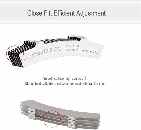 Rotor Truing Fork Bike Disc Alignment Tool Bicycle Brake Wrench,Bike Disc Brake Pad Adjustment Alignment Tool Gap Regulator,3 Slot Depths,Strong,E...