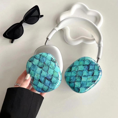for Cute Glitter Airpods Max Case with Cleaner Kit, Anti-Scratch Shell Pattern Ear Pad Case Cover/Ear Cups Cover/Headband Cover for AirPods Max Co...