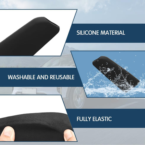 Car Handbrake Cover Gear Shift Knob Cover, Auto Comfortable Grip Silicone handbrake for Most Vehicle (Black)...