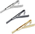 Tie Clip 3 Pcs Black Silver Gold Classic Tie Clips for Men Suitable for Wedding Anniversary Business Father's Day Gifts and Daily Life...