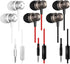 3 Packs Earphone with Remote & Microphone, in Ear Stereo Sound Noise Isolating Tangle Free for Smartphones, Laptops, Gaming, Fits 3.5mm Interface ...