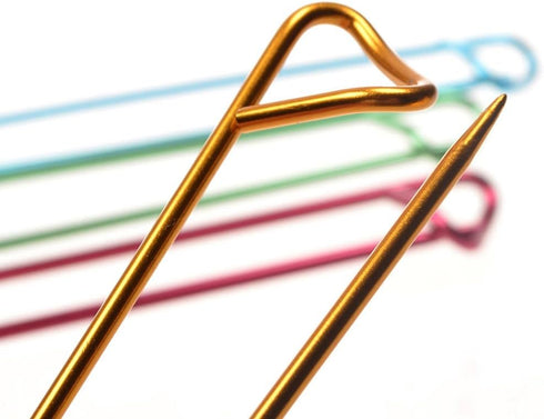 BronaGrand 8pcs Colorful Aluminum Yarn Stitch Holder Crochet Hooks Knitting Needle Stitch Holders...