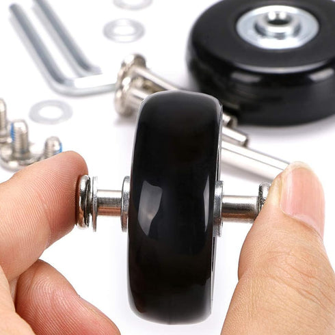70mm x 24mm 2 Pcs Luggage Suitcase Replacement Wheels, Rubber Swivel Caster Wheels Bearings Repair Kits...