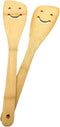 2 Pack Bamboo Smiley Face Kitchenware Cooking Utensil Set Stir-fry spatula, Eco-friendly Kitchen Tools (Various kinds)...