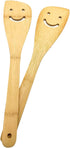 2 Pack Bamboo Smiley Face Kitchenware Cooking Utensil Set Stir-fry spatula, Eco-friendly Kitchen Tools (Various kinds)...