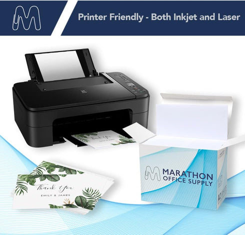 MOS A2 Invitation Envelopes – 4-3/8" X 5-3/4" White Mailing Envelopes Self Seal (100 Count) – 120GSM/ 32LB Bond Heavy Duty – Gift Card Envelopes, ...