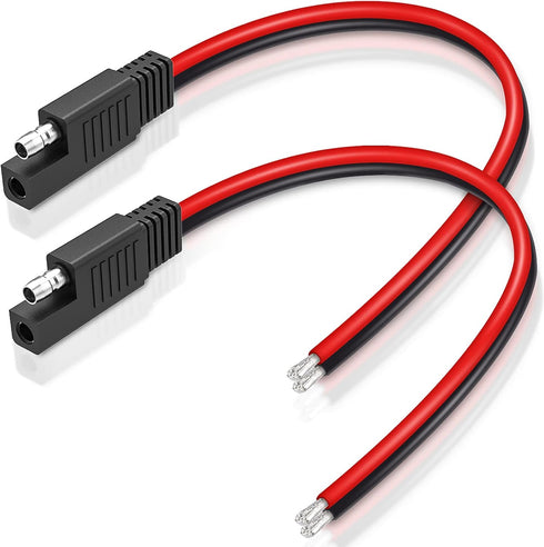 ELECTOP SAE Connector Extension Cable, SAE Quick Connector Disconnect Plug SAE Power Automotive Extension Cable Solar Panel Cable Wire(2 Pack)...