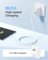 Cable Matters 3-Pack Extreme Flexible USB A to USB C Cable 6ft in White, Support Apple CarPlay, Android Auto, USB to USB C Charging Cable for iPho...