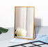 LONGSHENG - SINCE 2001 - Gold Vanity Makeup Mirror Table Desk Countertop Mirror Bathroom Shaving Make Up Mirror Home Decor-Rectangle...