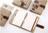 A6 Cute Simple Binder Hand Books for Diary PU Leather Journal Writing Notebook Loose Notebook Handbook Notepad Business Hand Books Great Stationer...