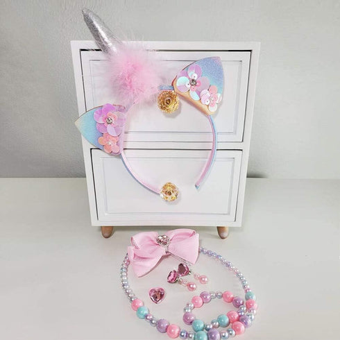 mibasies Unicorn Purse for Little Girls Kids Dress Up Jewelry Toddler Gifts Set...