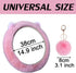 9 Pack Cute Fluffy Steering Wheel Cover, LXPKKIG Cute Universal 15 Inch (Pink)...