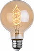 6 Pack LED Edison Bulbs, Dimmable G25 LED Bulb, 2200K Warm White, E26 Base, 4W(40W Equivalent), 320LM, Amber Glass, Patented Flexible LED Spiral F...