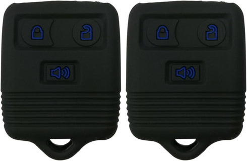 2Pcs Coolbestda Smart Silicone Key fob Cover Case Keyless Rntry Protector Jacket Holder for Ford F150 F250 F350 Explorer Ranger Escape Expedition...