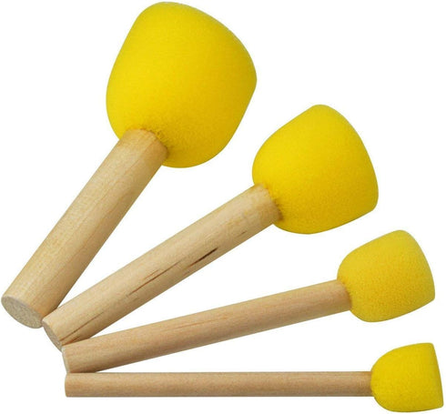 WAFJAMF 40-Pieces Assorted Size Round Sponges Brush Set, Paint Tools for Kids...
