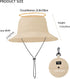 Waterproof Bucket Rain Hat, Outdoor Fishing Hat for Men Women Foldable Outdoor UV Protection Sun Hat Quick Dry Packable Hat for Summer Beach Fishi...